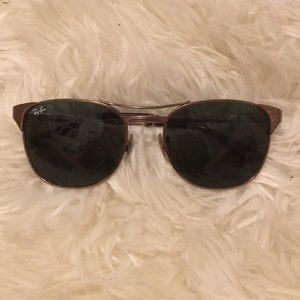 Copper/rose gold ray ban sunglasses